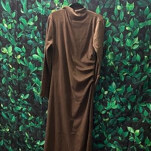 Classic Brown Long Sleeve Maxi Dress